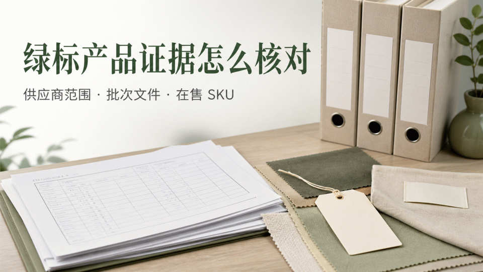 绿标产品证据怎么核对：供应商范围、批次文件与在售 SKU