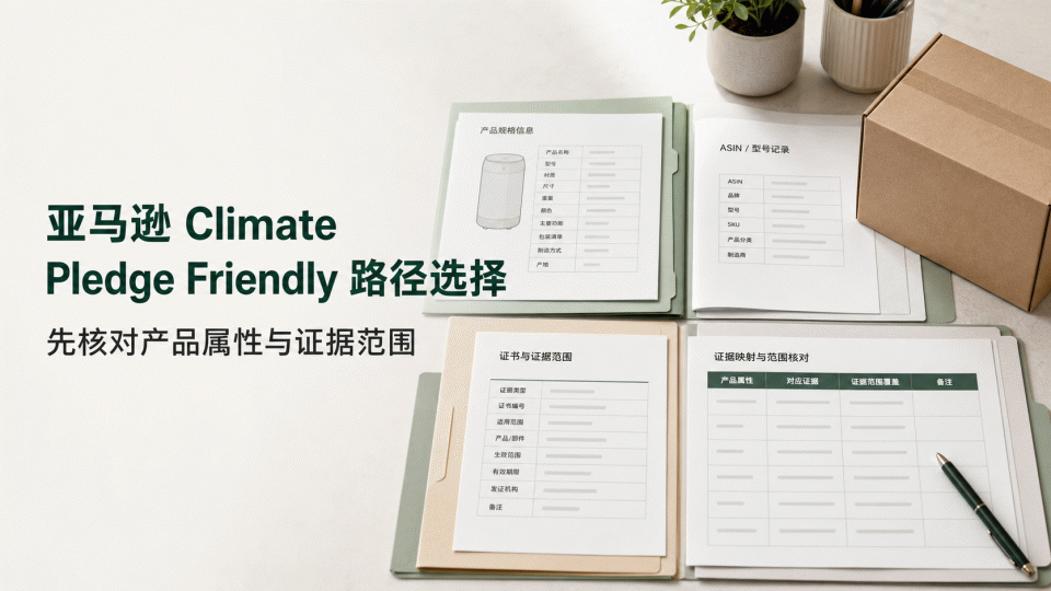 亚马逊 Climate Pledge Friendly 怎么选：先核对产品属性与证据范围