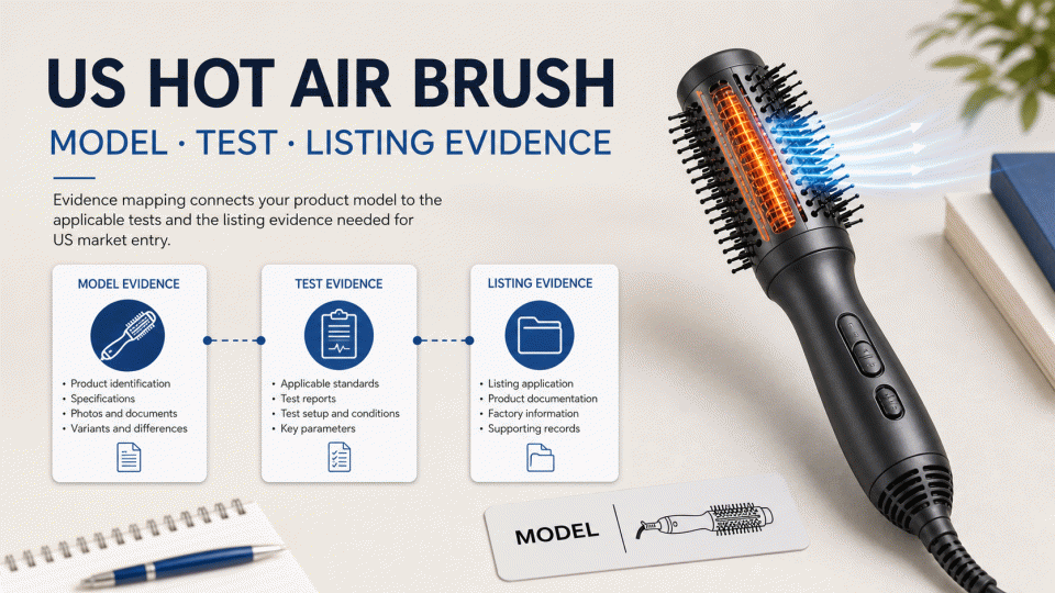 US Hot Air Brush Export Compliance: Aligning UL 859, FCC Part 15B, GCC, and Listing Evidence
