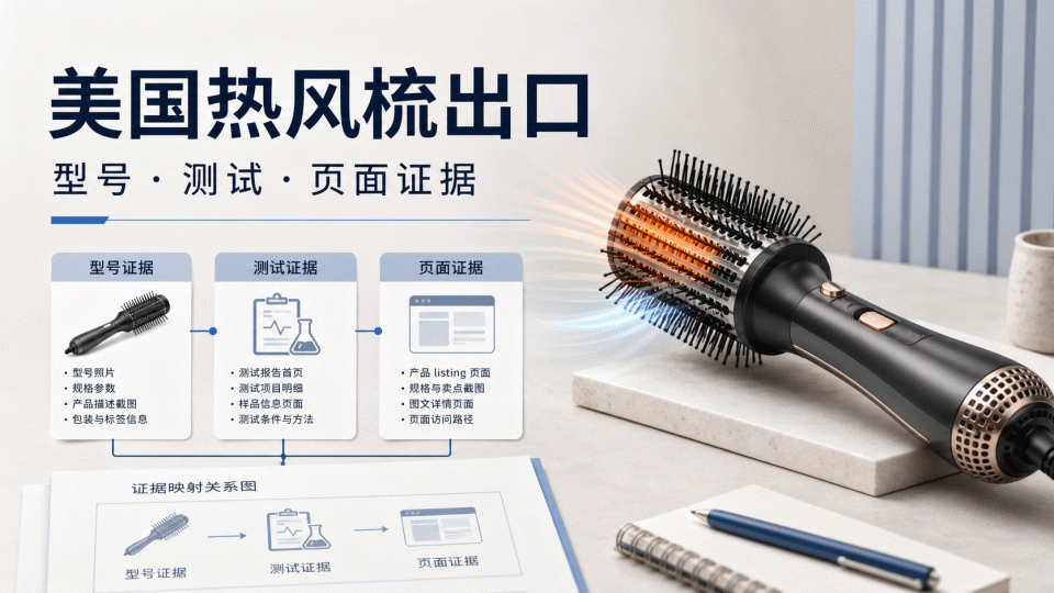 美国热风梳出口合规核对：UL 859、FCC Part 15B、GCC 与 Listing 证据如何对应