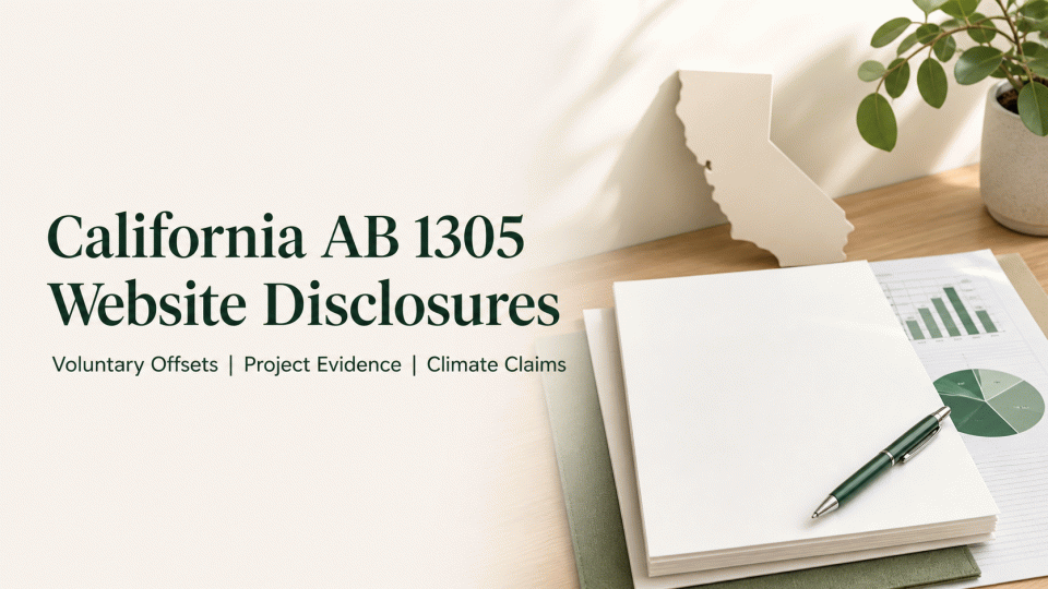 California AB 1305 Website Disclosures: Evidence Boundaries for Offset and Climate Claims
