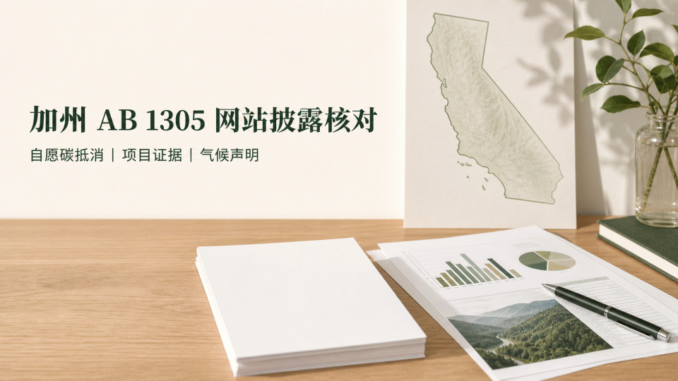 加州AB 1305网站披露核对｜自愿碳抵消、净零与气候声明的证据边界