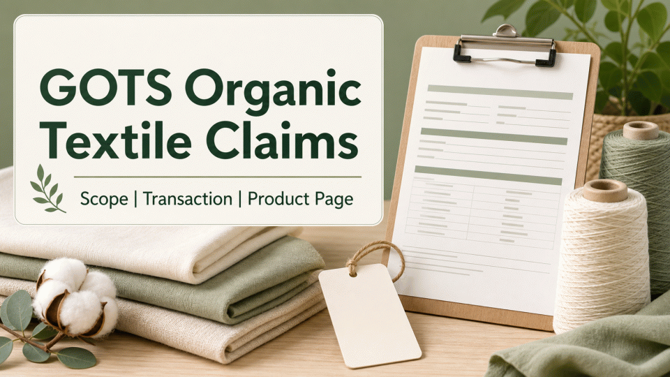 GOTS Organic Textile Claims: Matching Scope, Transaction Certificates and Product Pages