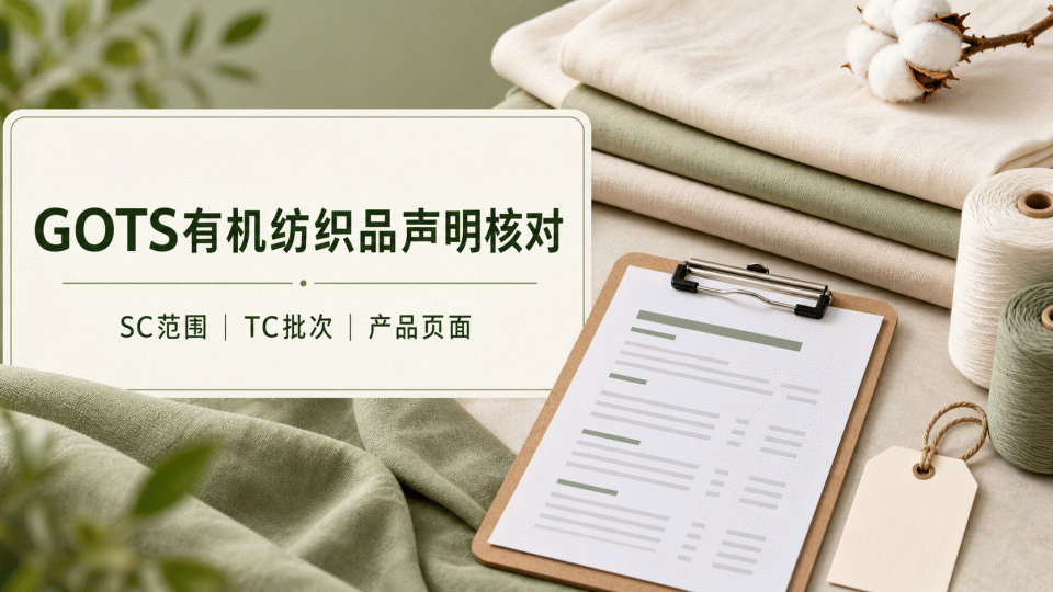 GOTS有机纺织品宣传：Scope Certificate、Transaction Certificate与页面声明如何对应
