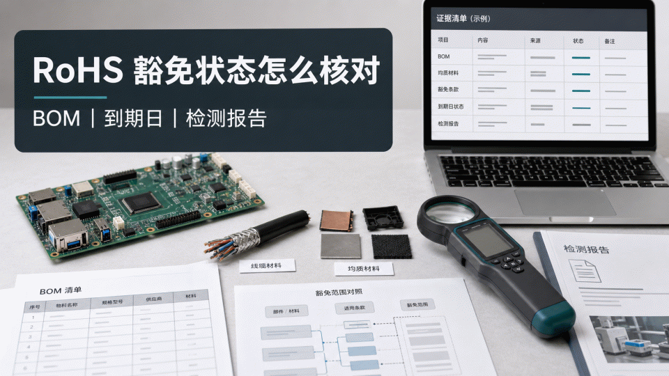 RoHS 豁免状态怎么核对：BOM、到期日与检测报告证据审查指南