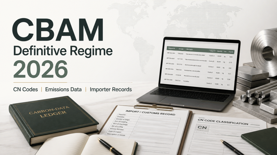 Preparing for CBAM’s 2026 Definitive Regime: CN Codes, Emissions Data and Importer Records