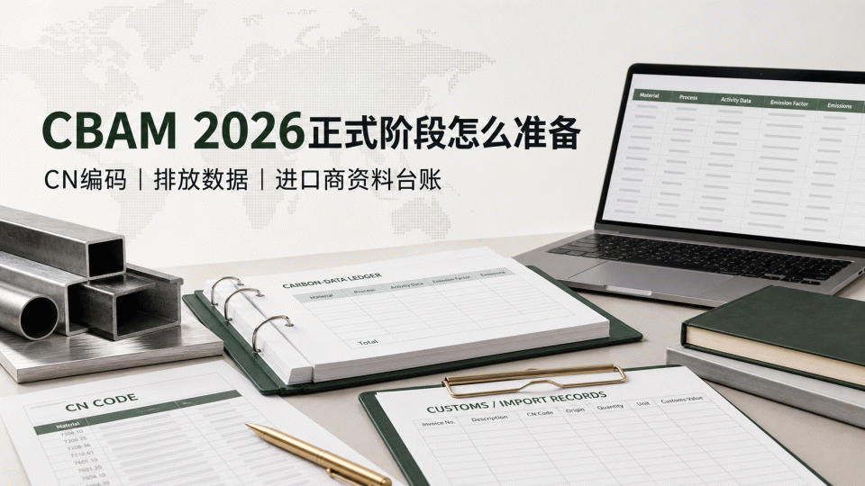 CBAM 2026 正式阶段怎么准备：CN 编码、排放数据与进口商资料台账