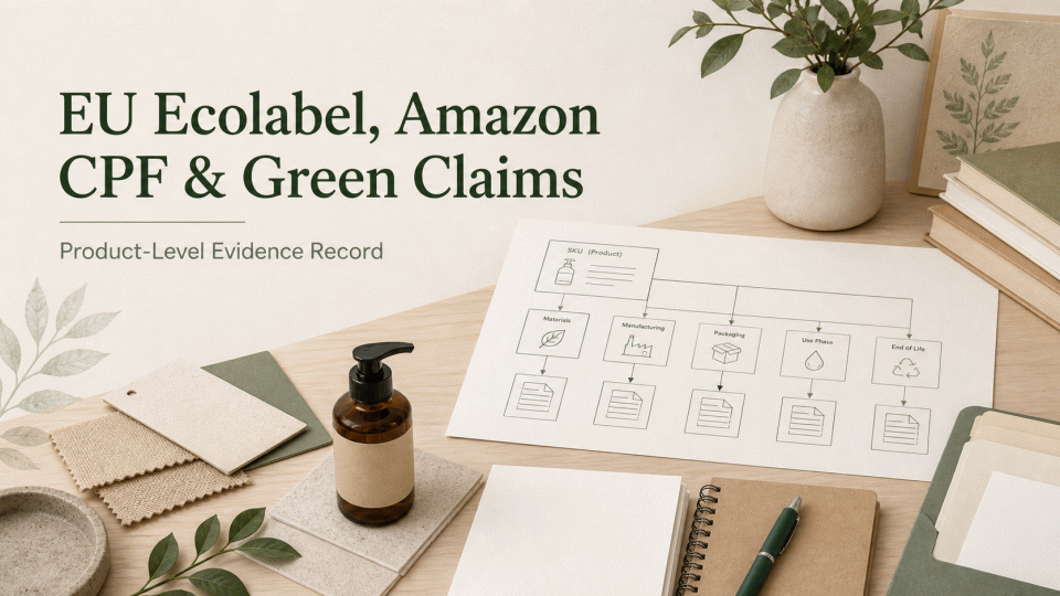 EU Ecolabel, Amazon CPF and Green Claims: Building a Product-Level Evidence Record