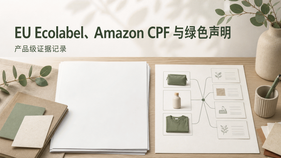 EU Ecolabel、Amazon CPF与绿色声明：如何建立产品级证据记录