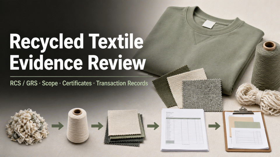 Recycled Textile Evidence Review: RCS/GRS Scope, Records and Page Claims