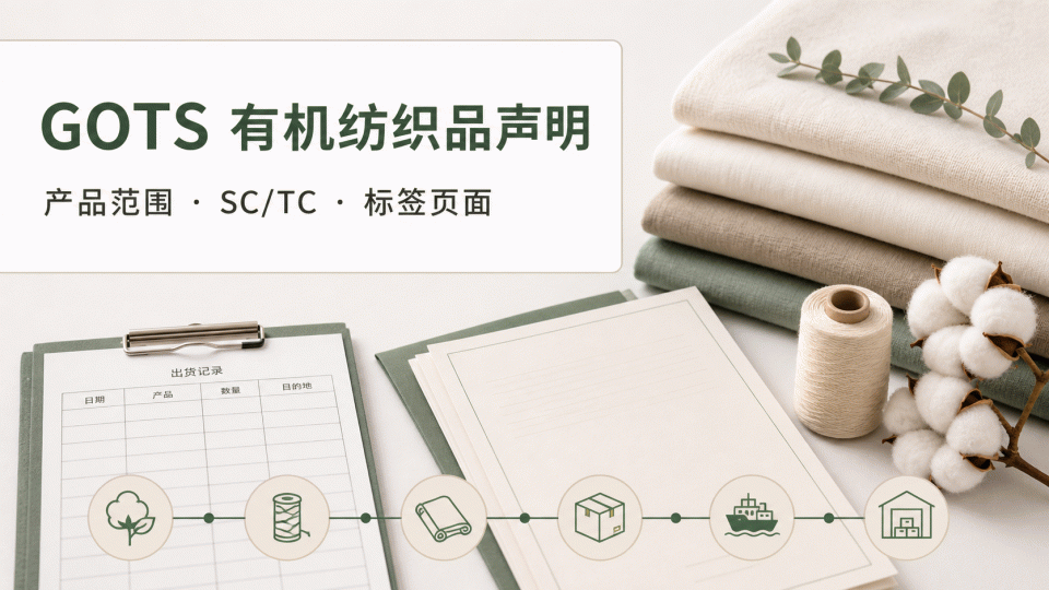 GOTS有机纺织品怎么核对：产品范围、SC/TC与标签声明