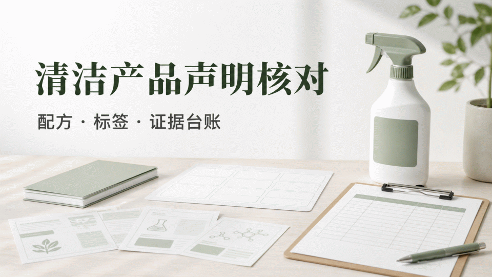 清洁产品环境与安全声明怎么核对｜配方、标签与证据台账