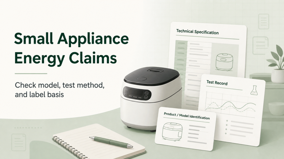 Small Appliance Energy Claims: Check the Model, Test Method, and Label Basis