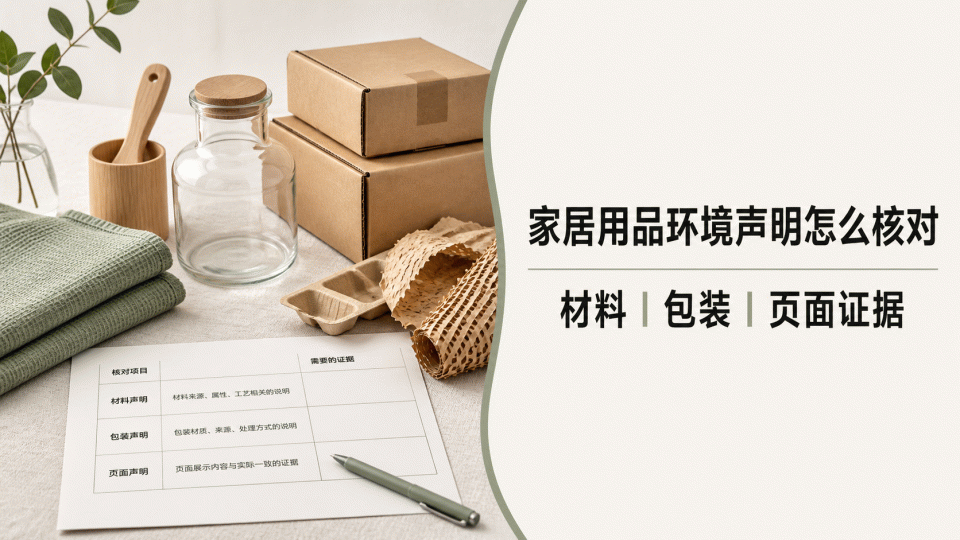 家居用品环境声明怎么核对：材料、包装与页面证据