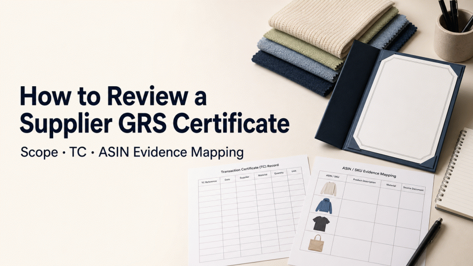 How to Review a Supplier GRS Certificate: Match Scope, TC and ASIN Evidence