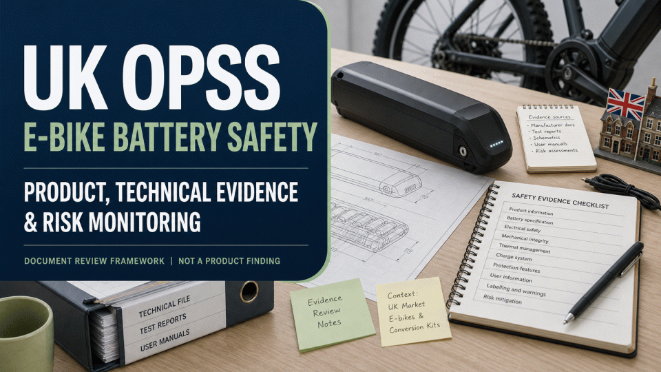 UK OPSS E-bike Battery Safety: Product Records, Technical Evidence and Risk Monitoring