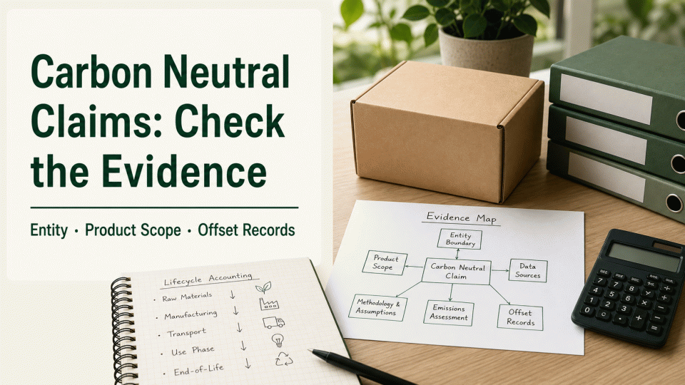 Before Writing Carbon Neutral on a CPF Page: Separate Entity, Product Scope and Offset Evidence