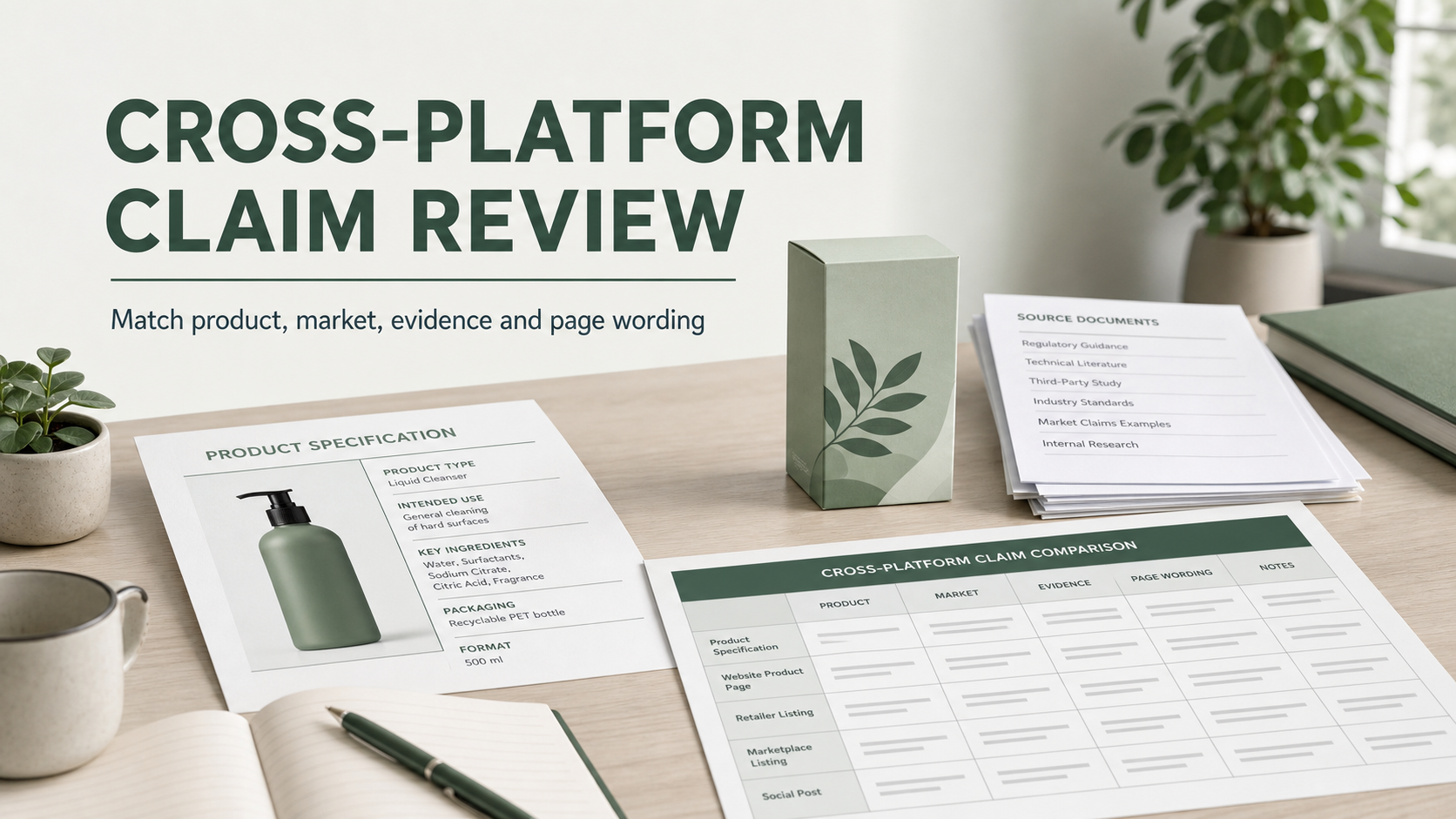 Cross-Platform Environmental Claim Review: Match Product, Market and Evidence