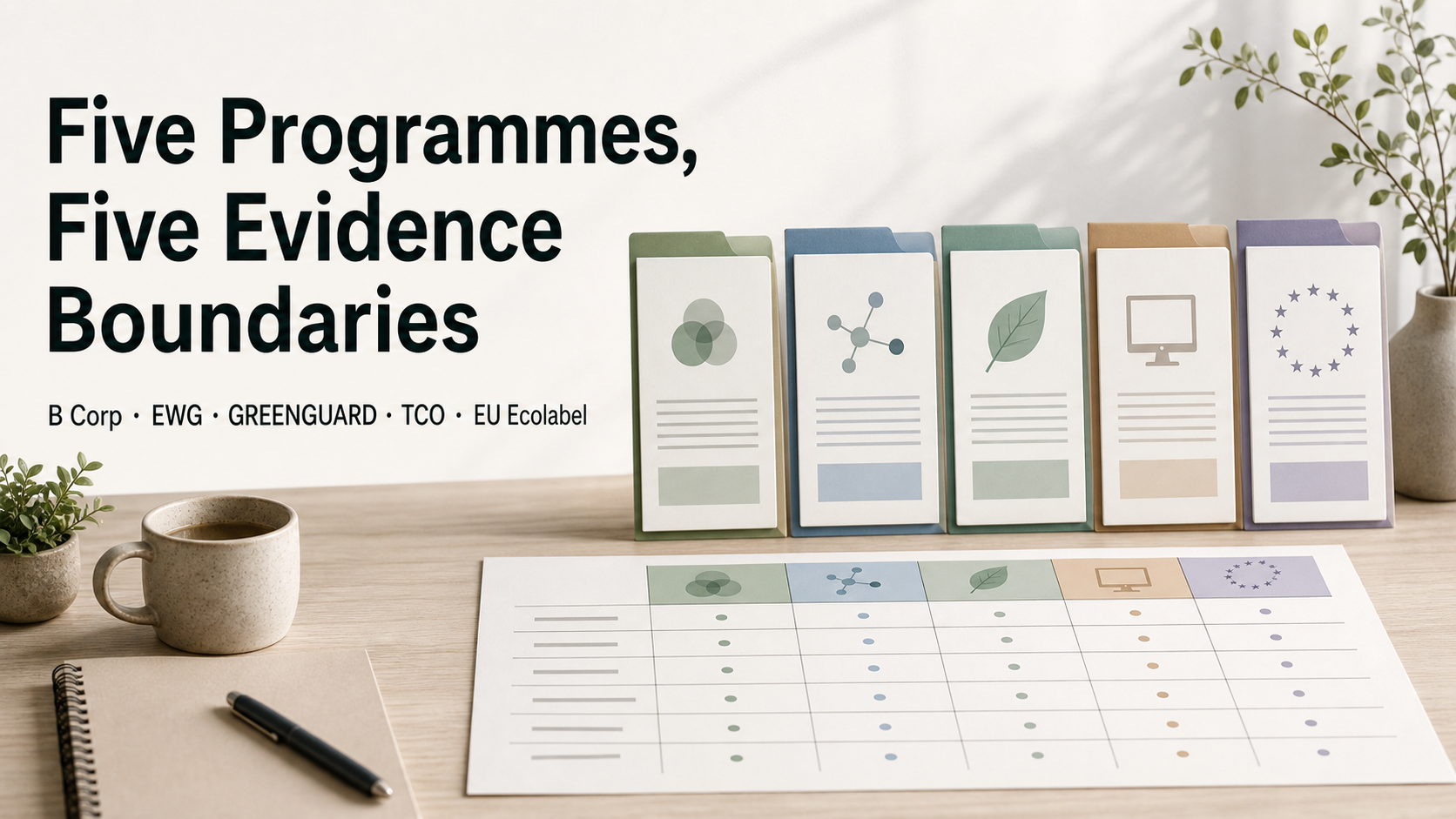 B Corp, EWG, GREENGUARD, TCO and EU Ecolabel: Five Evidence Boundaries