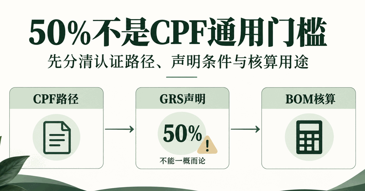 GRS 50%不是CPF通用门槛