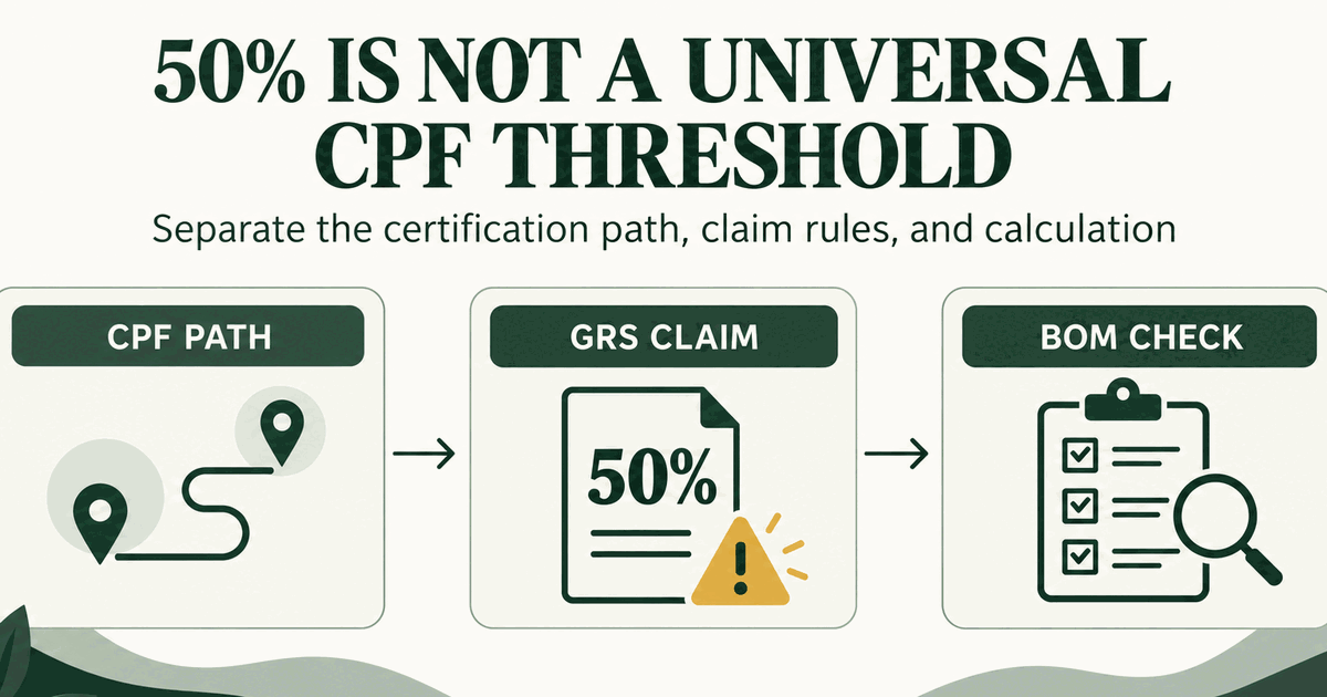 Do Not Treat 50% as a Universal CPF Threshold