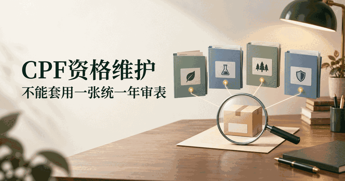 CPF资格维护：先核对哪一层