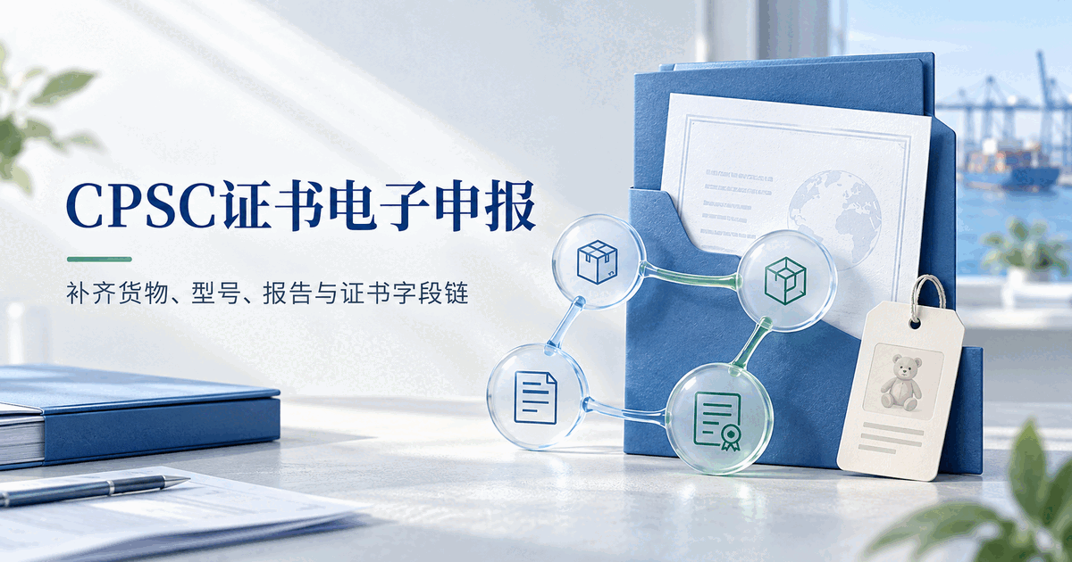 CPSC 证书电子申报：进口商需要把 PDF 之外的字段链补齐