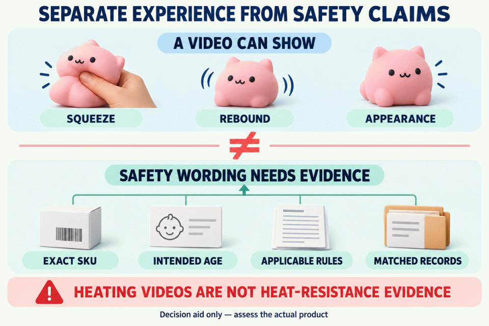 Boundary between experience descriptions and safety evidence