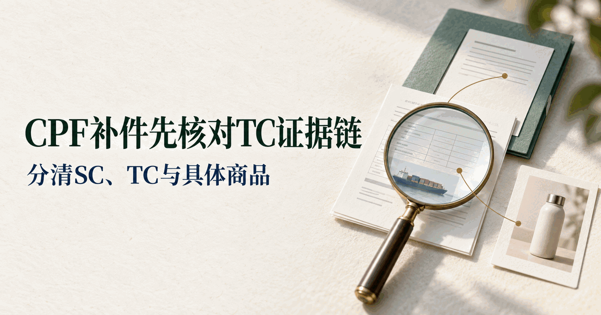 TC不是CPF通行证：先核对SC、TC与具体商品