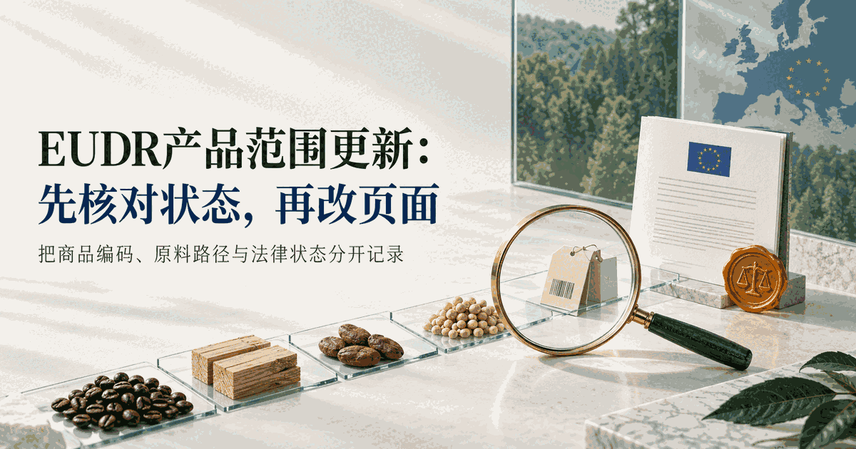EUDR范围已更新，如何核对商品？