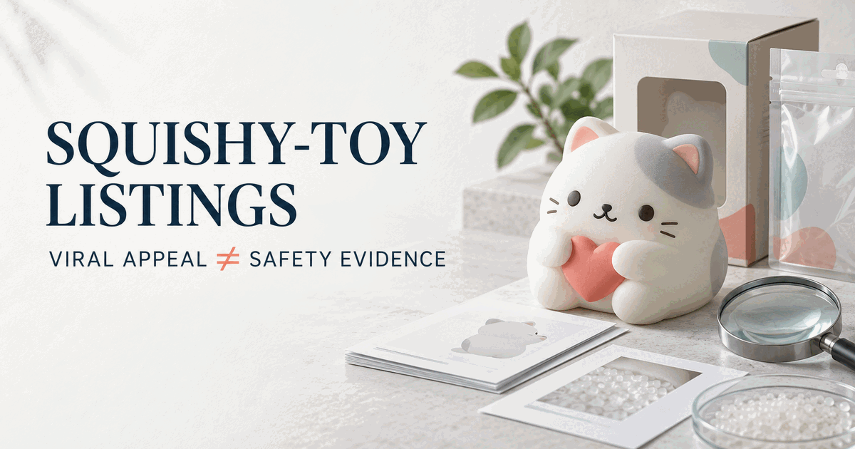 Squishy-Toy Listings: Viral Appeal Is Not Safety Evidence