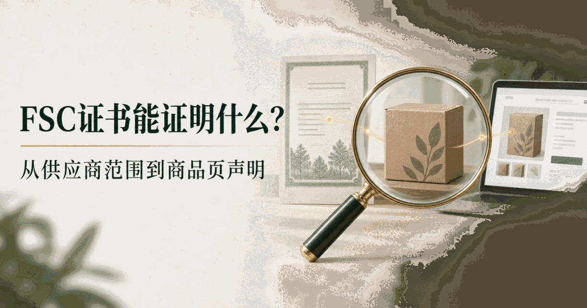 FSC供应商证书，别替产品作证
