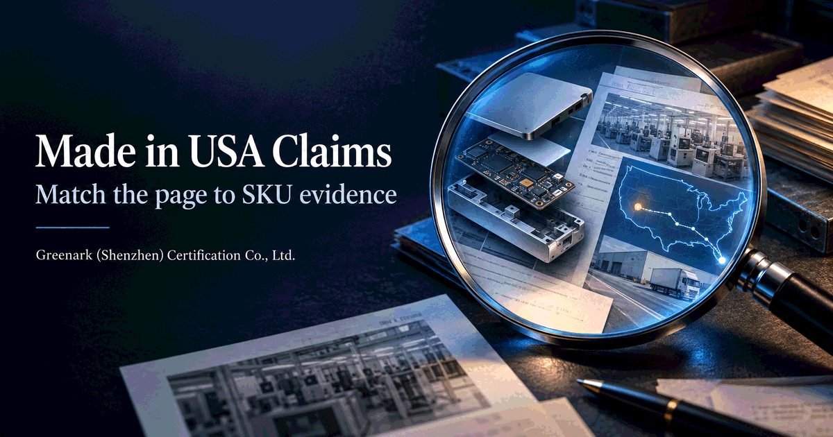 Made in USA Claims: Match the Page to the SKU Evidence