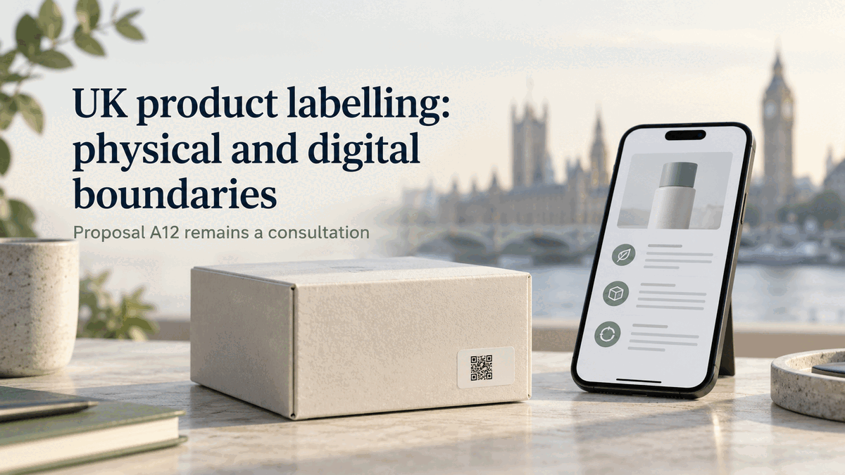UK digital product labelling proposal A12: which information could move online?