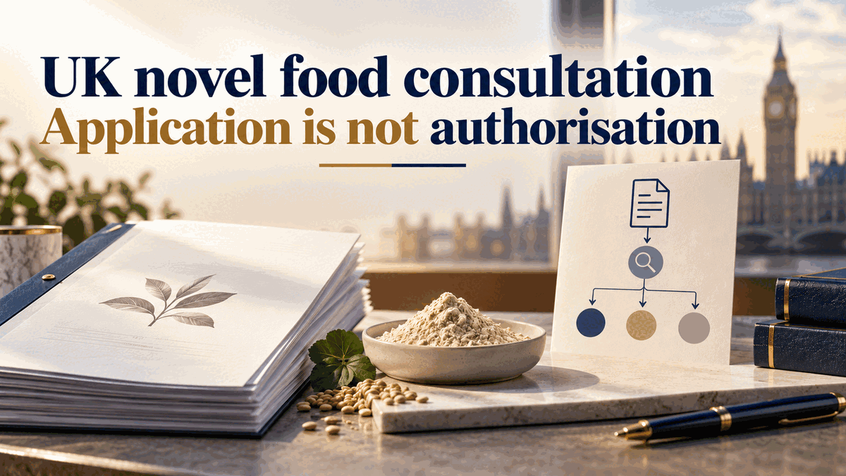 UK novel food consultation: applications are not sales authorisations