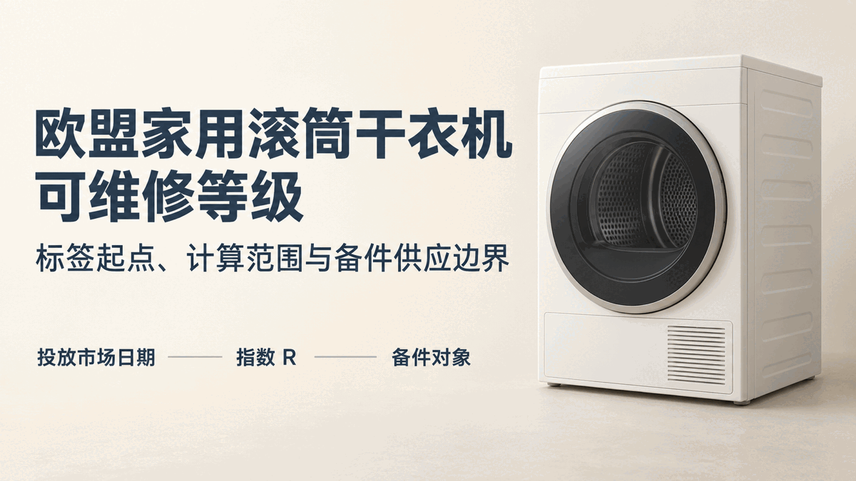 2027 年卖的干衣机，都要换上维修等级新标签吗？