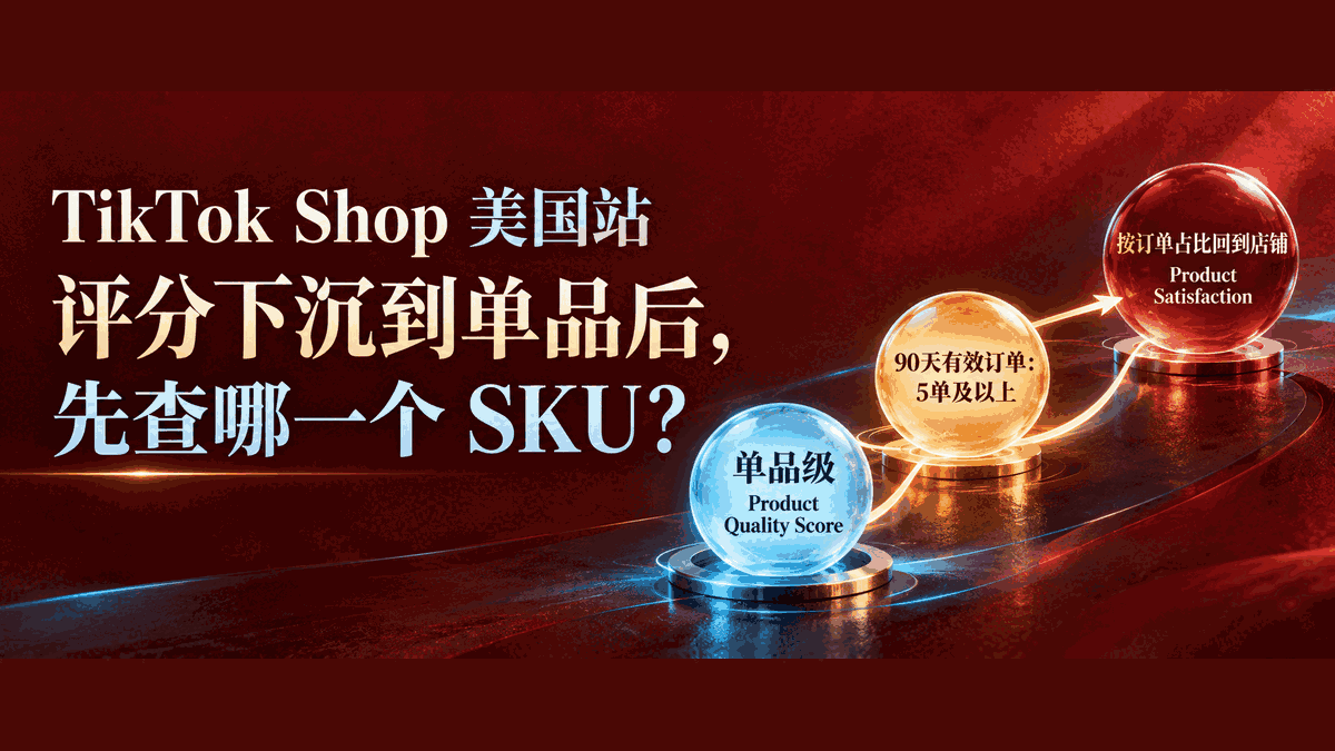 TikTok Shop 美国站评分下沉到单品后，卖家先查哪一个 SKU？