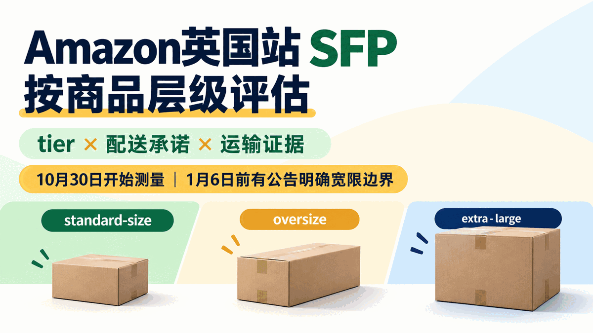 Amazon英国站SFP改按商品层级评估：10月30日前，别只看店铺总分