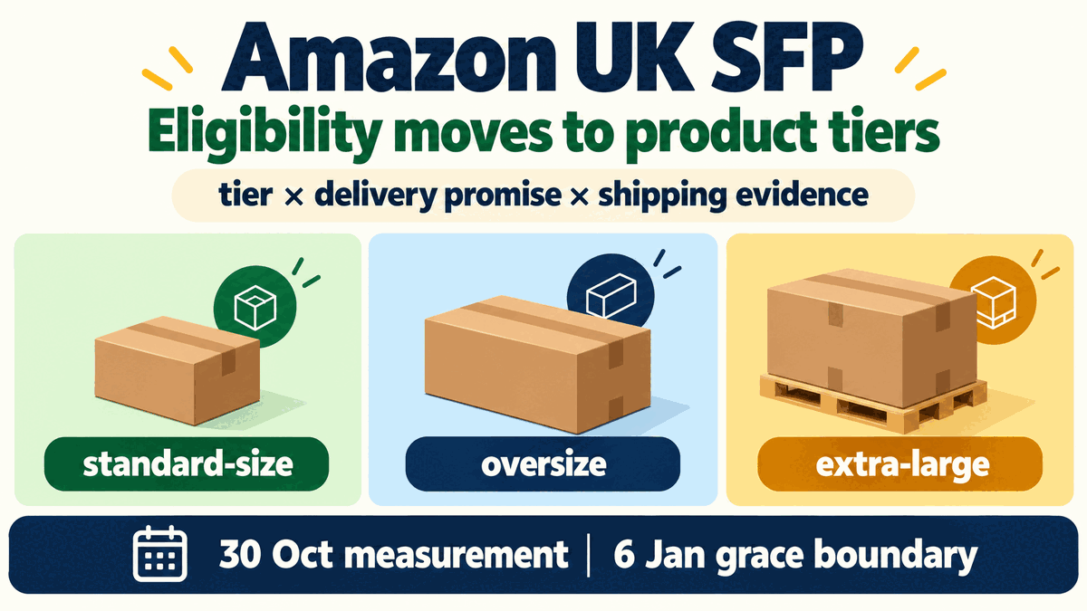 Amazon UK SFP eligibility update: how to read the new product-tier assessment