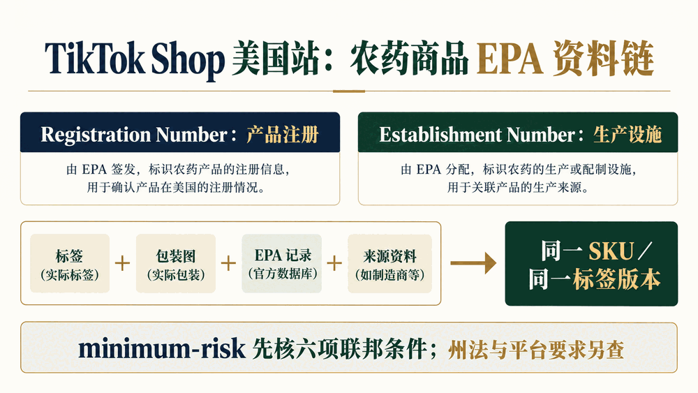 TikTok Shop美国站农药商品：EPA资料不是一张“认证证书”