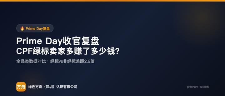 Prime Day 2026收官复盘：有CPF绿标的卖家，到底多赚了多少钱？