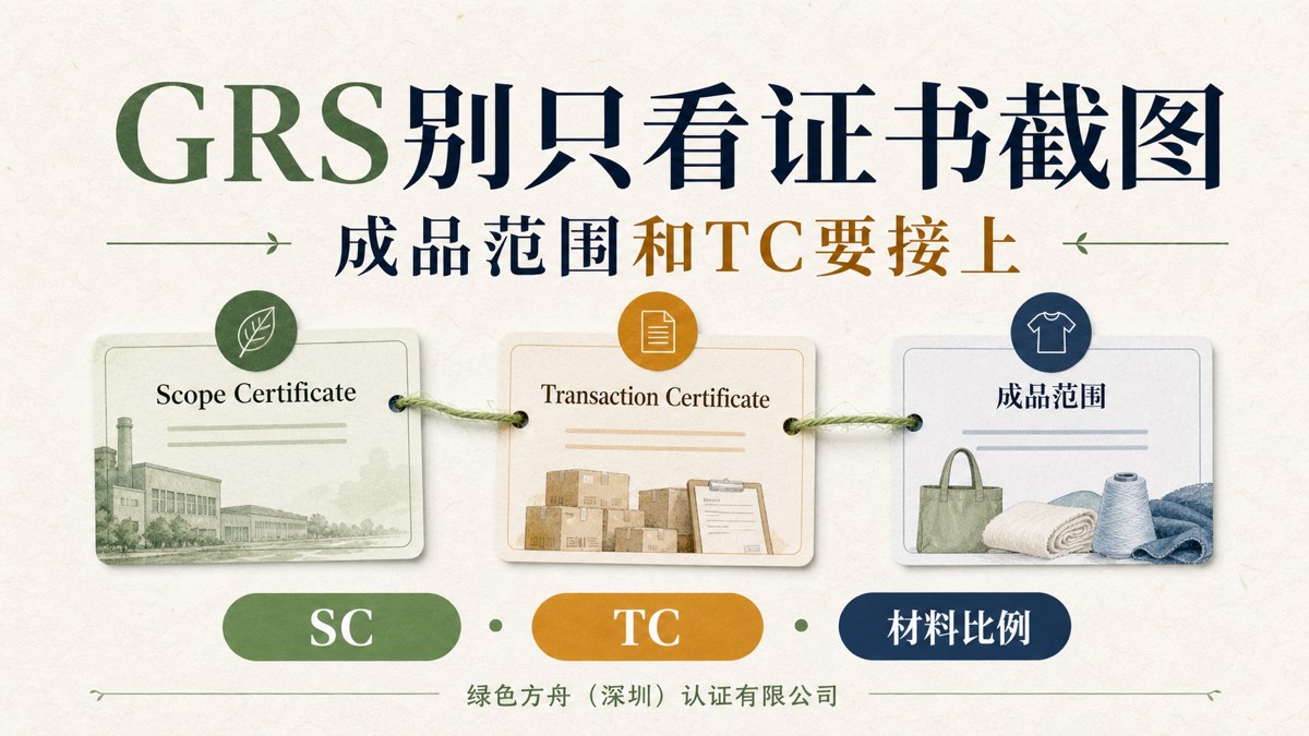 什么是 GRS 可回收认证？再生材料卖点要看证书、TC 和成品范围