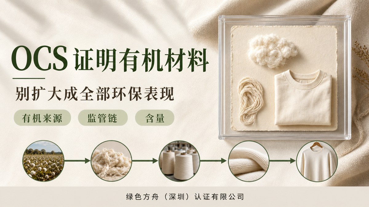 什么是 OCS 有机含量标准？它证明有机材料，不证明全部环保表现