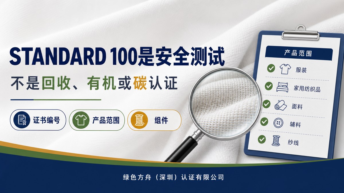 什么是 OEKO-TEX STANDARD 100？它是有害物质测试，不是泛环保认证