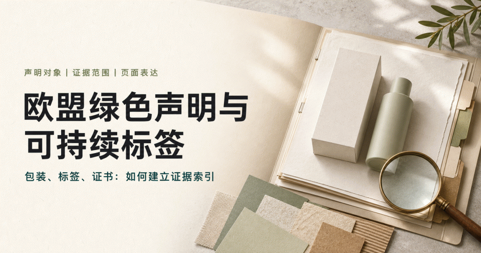 欧盟绿色声明与可持续标签：包装、标签和证书如何建立证据索引