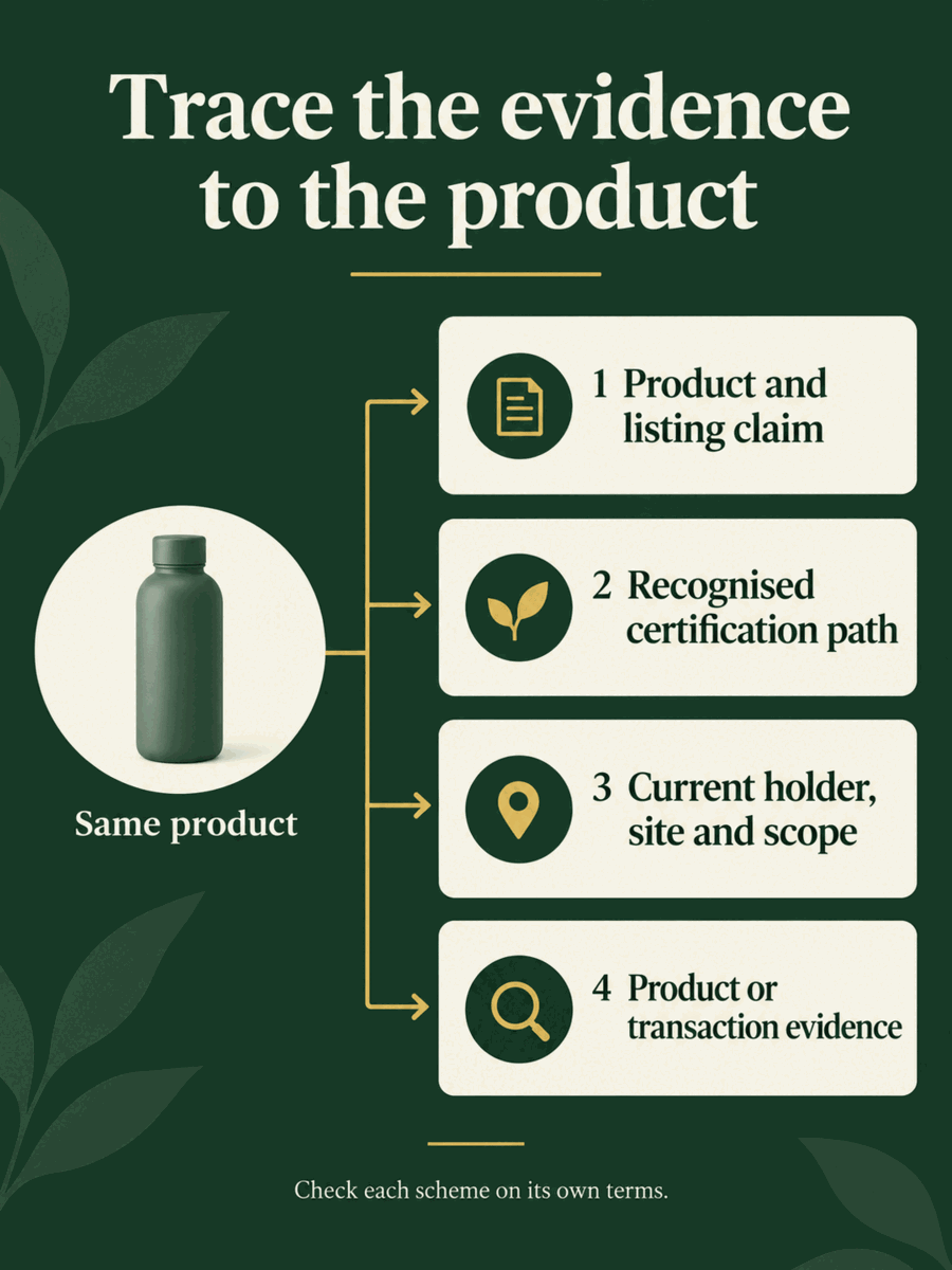 Four evidence links for the same product