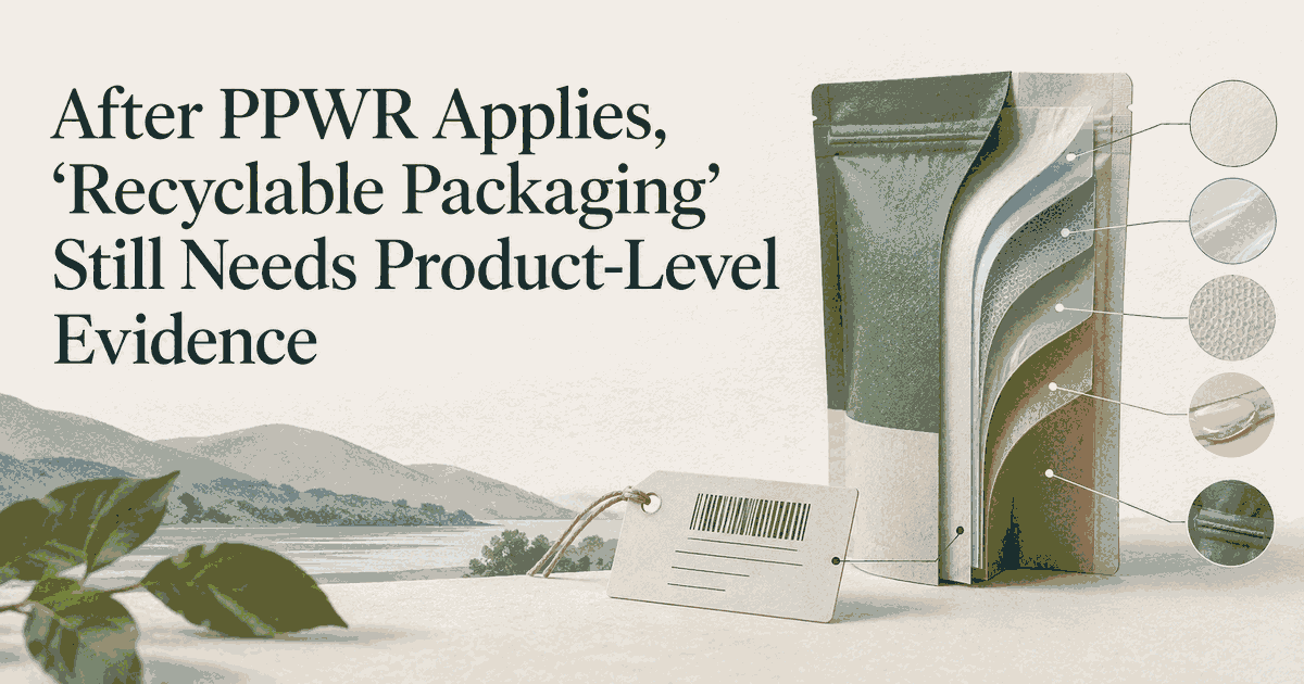 PPWR packaging claims begin with the packaging version