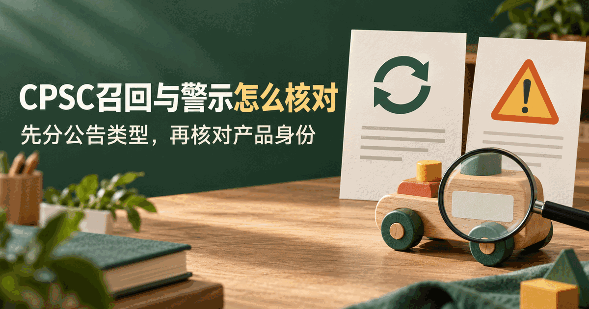 CPSC召回与警示怎么核对