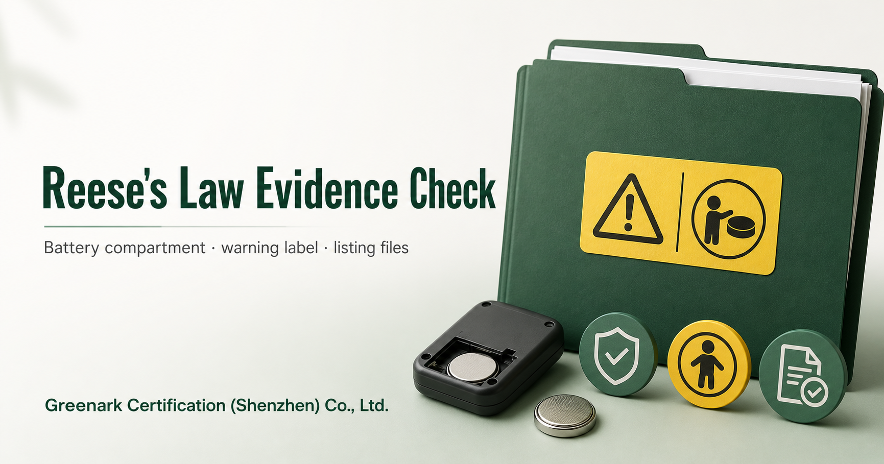 Coin battery charger recall: align Reese's Law warnings, packaging and compartment evidence