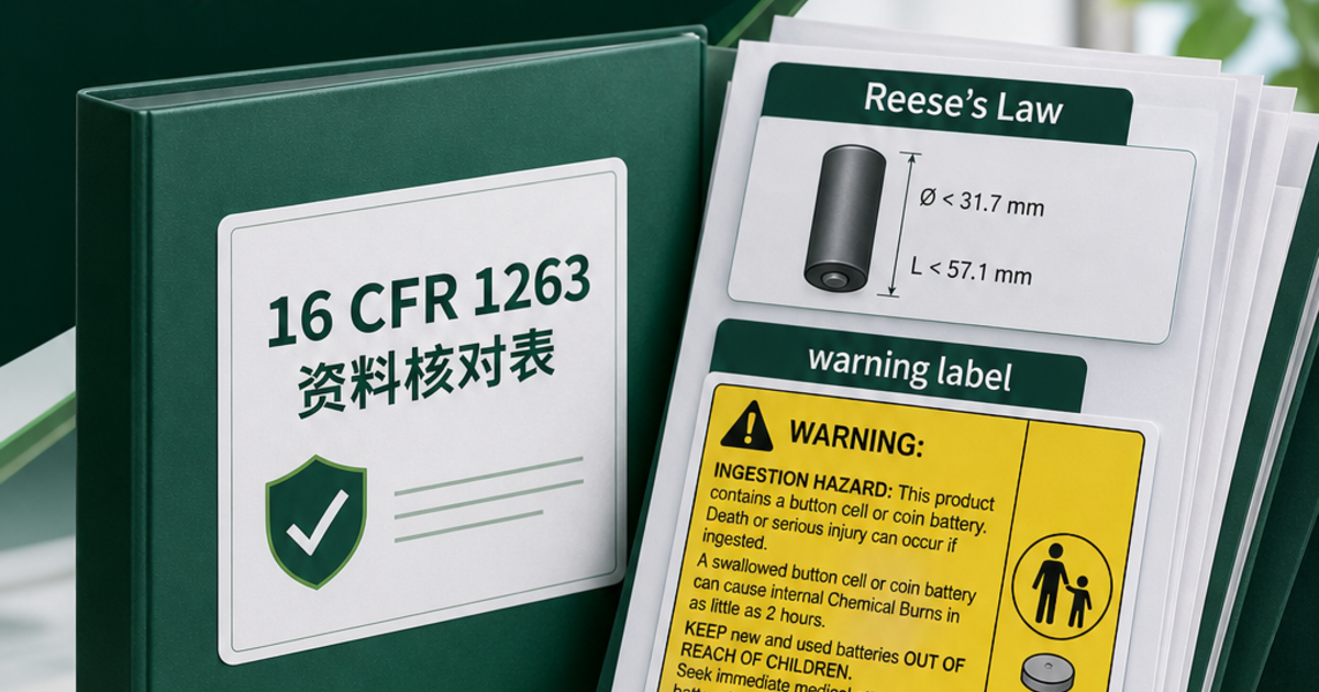 硬币电池充电器被召回后，Reese’s Law 包装警示和电池仓证据要先对齐